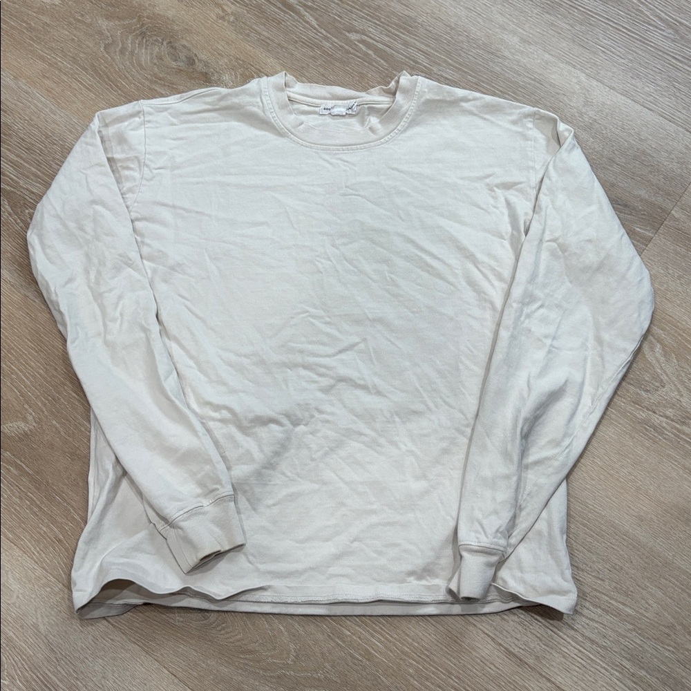 Good American 100% cotton long sleeve shirt 1/2